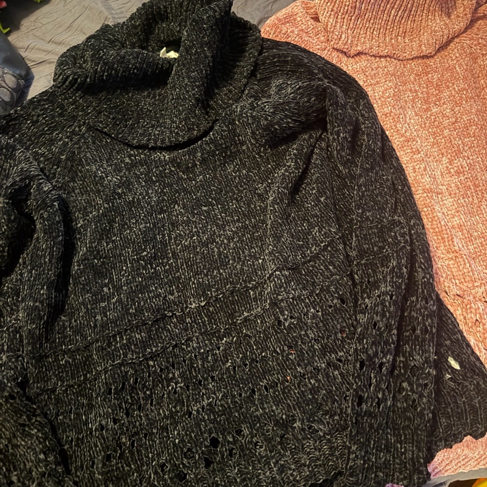 Cozy Black and Pink Women's Sweater
